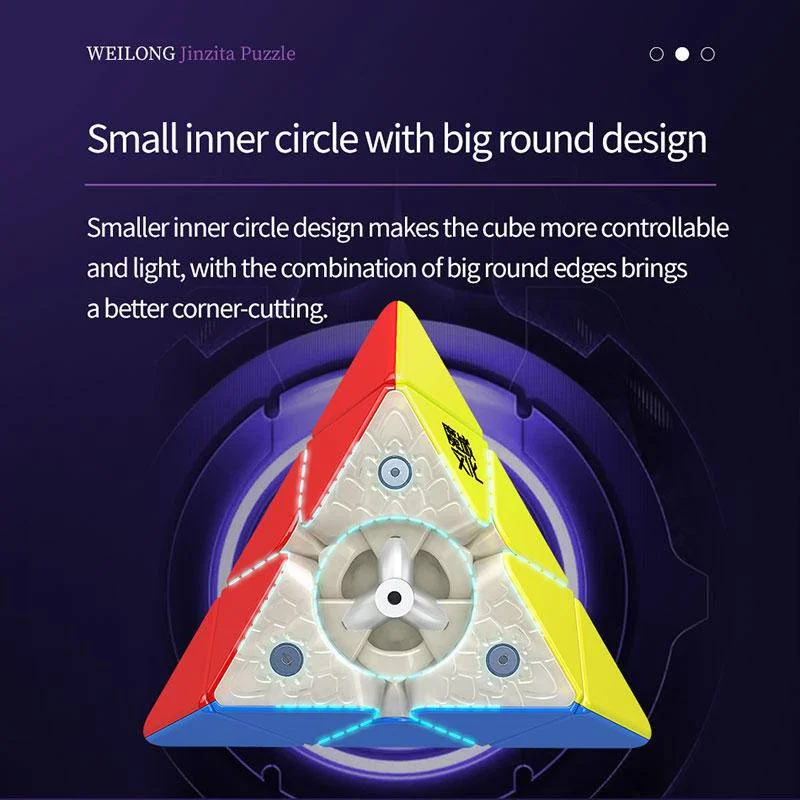 MOYU Weilong Pyraminx Maglev Magnetic Magic Speed Cube ปริศนามืออาชีพของเล่น Weilong Maglev พีระมิดเด็กของขวัญ
