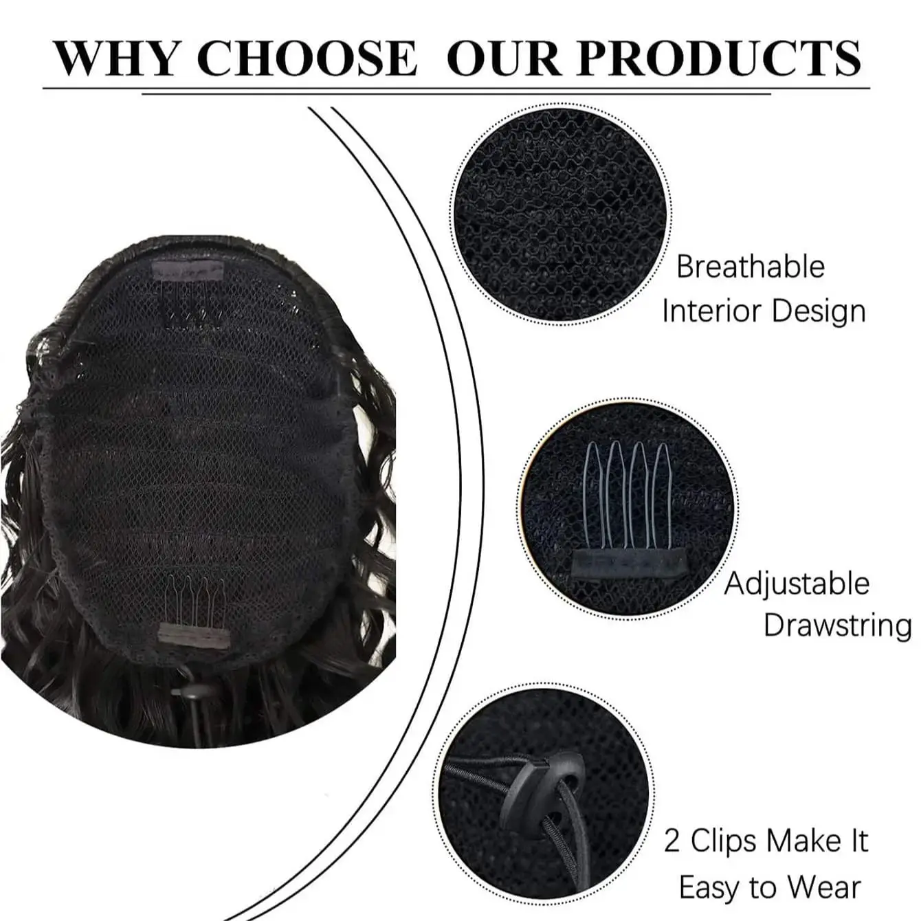 Thumbnail 3 - #55 Latest Synthetic Drawstring Ponytails Offers