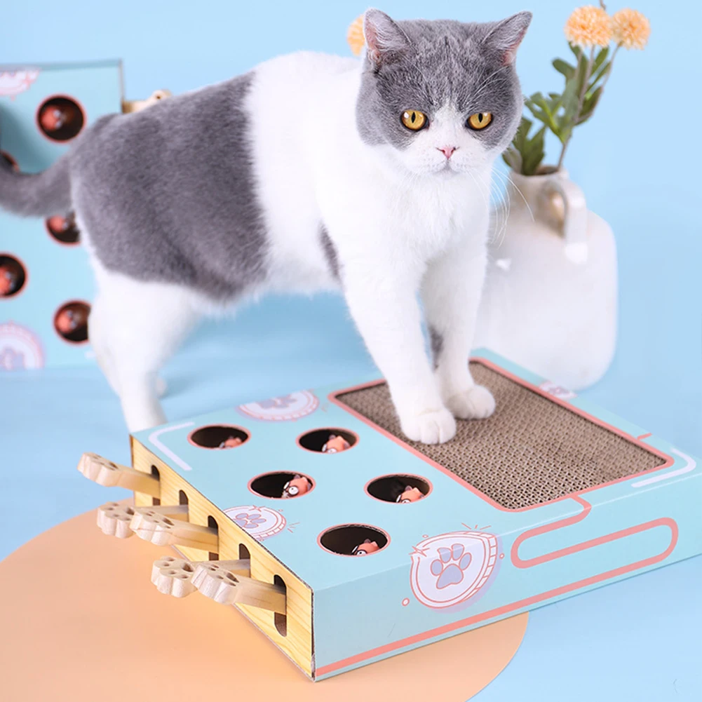 

Cat Playing Hamster Toy Machine Cute Toys For Cat Kitten Playing Bite Cat Scratching Board Pet Socket Claw Tool