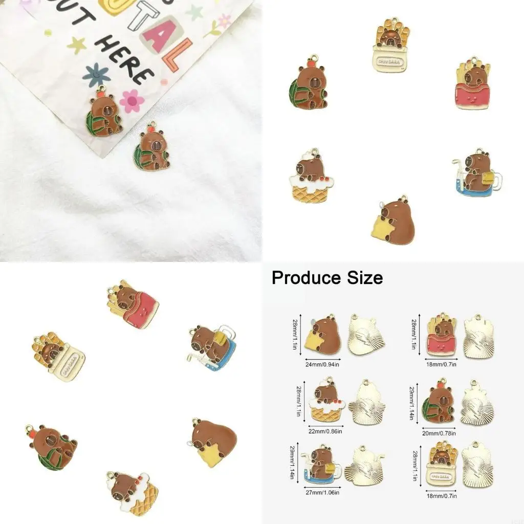 Lovely Capybaras Sturdy Alloy Holder Accessory with Elegant Color Detachable Costume Pieces for Personalization
