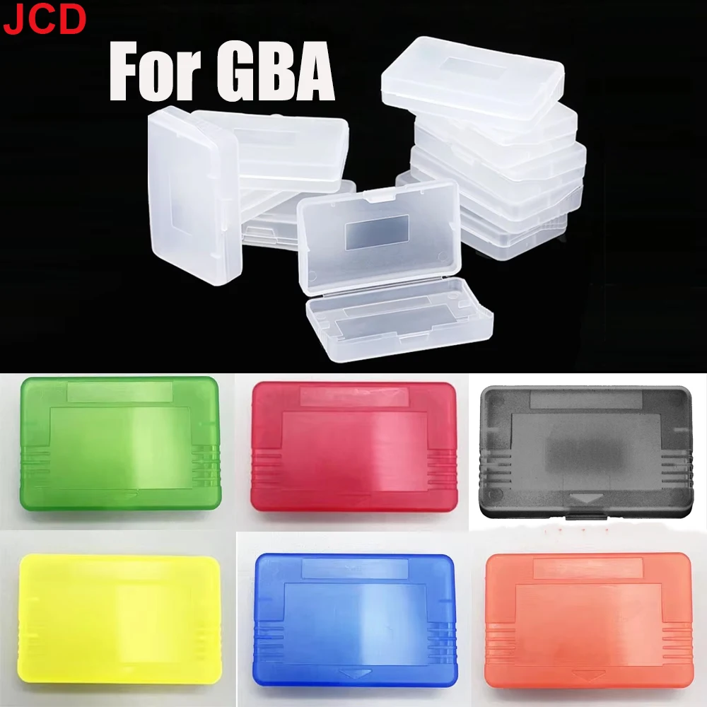 JCD 1pcs Colour Transparent Portable Game Cartridge Case Dust Plastic Game Cards Cover Cases Storage Box For GBA