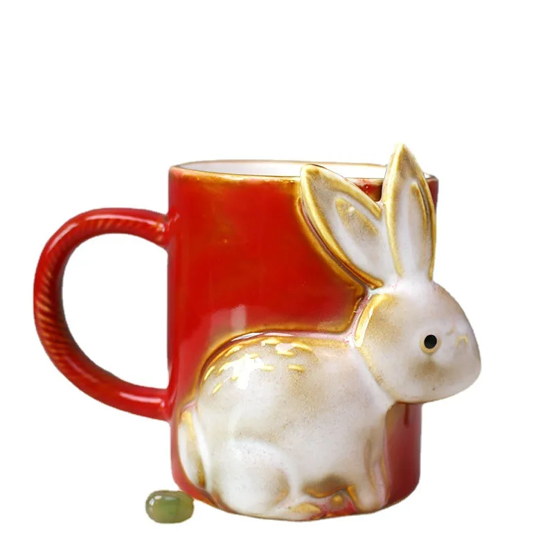 

Rabbit Shaped Mug Animal Coffee Mug Gift for Kids Boys Girls, Ceramic Cup 10oz