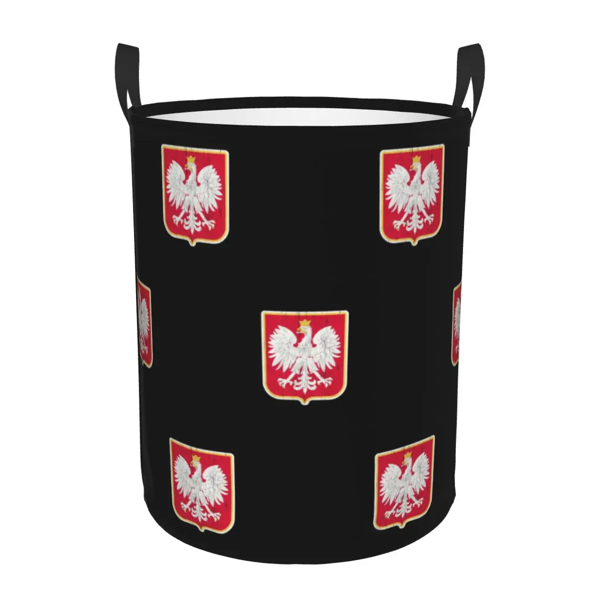 Polska Polish Coat Of Arms Eagle Laundry Basket Collapsible Poland Flag Clothes Toy Hamper Storage Bin for Kids Nursery