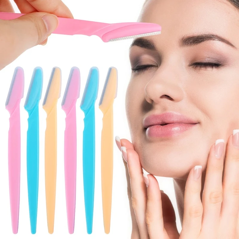 ポータブル顔かみそり眉毛脱毛眉毛トリマー刃シェーバー脱毛カッター安全かみそり女性メイク