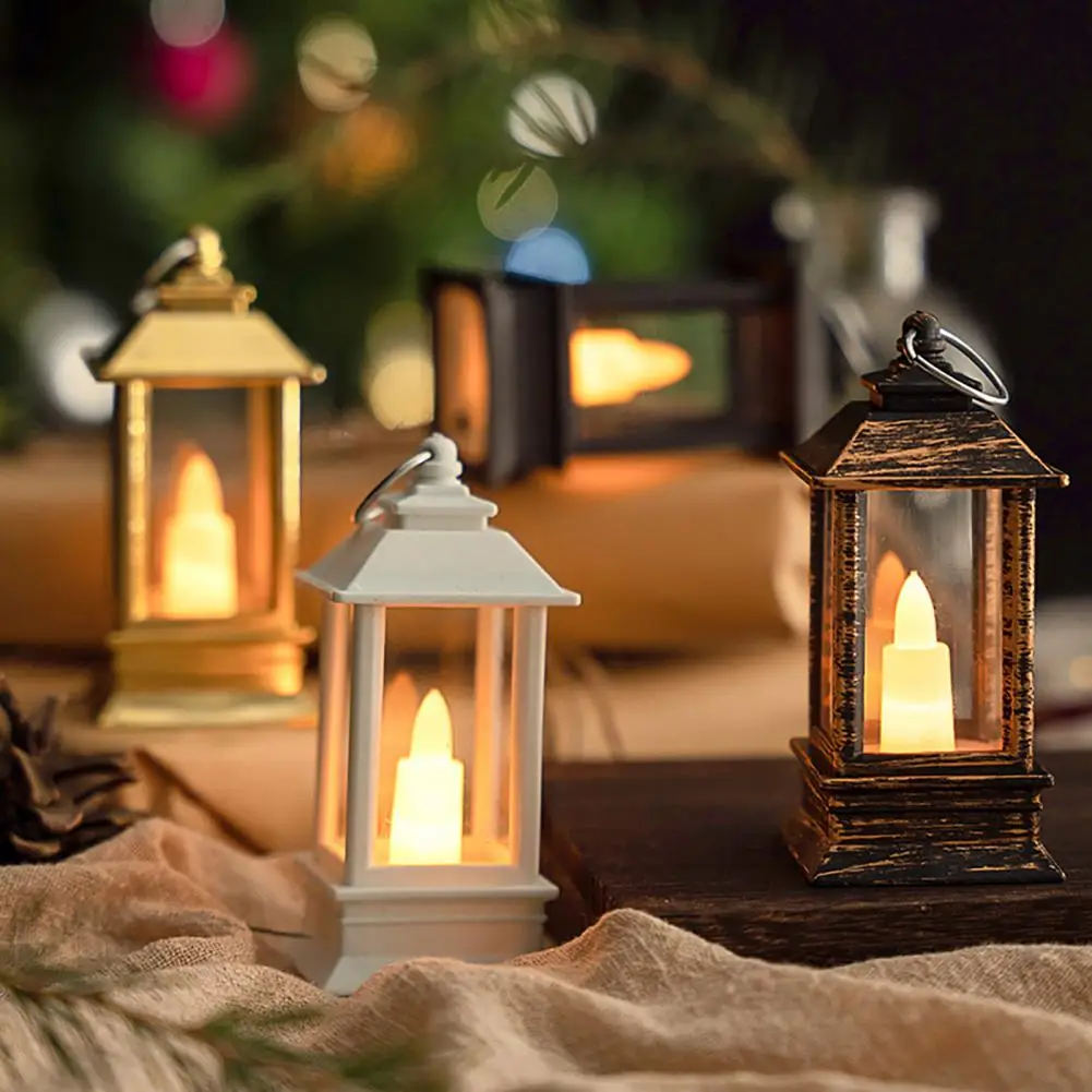 Bedside Lamp Beautiful Festival Prop Lantern Decoration Xmas Mini LED Lantern Table Centerpiece Ornament for Household