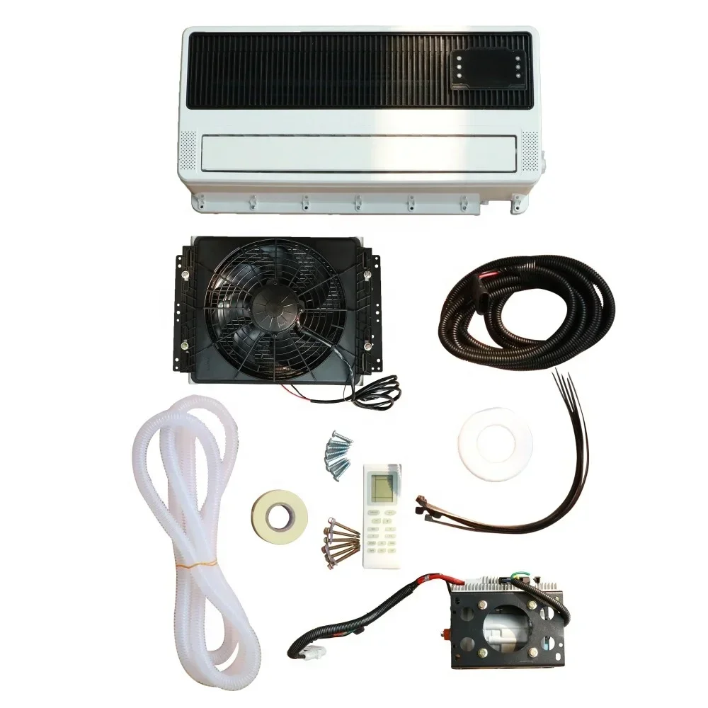 24V Semi Truck Tractor RV AC Unit 12V Parking Air Conditioner AC.161.132 Electric Car Air Conditioning System Van Bus Caravan