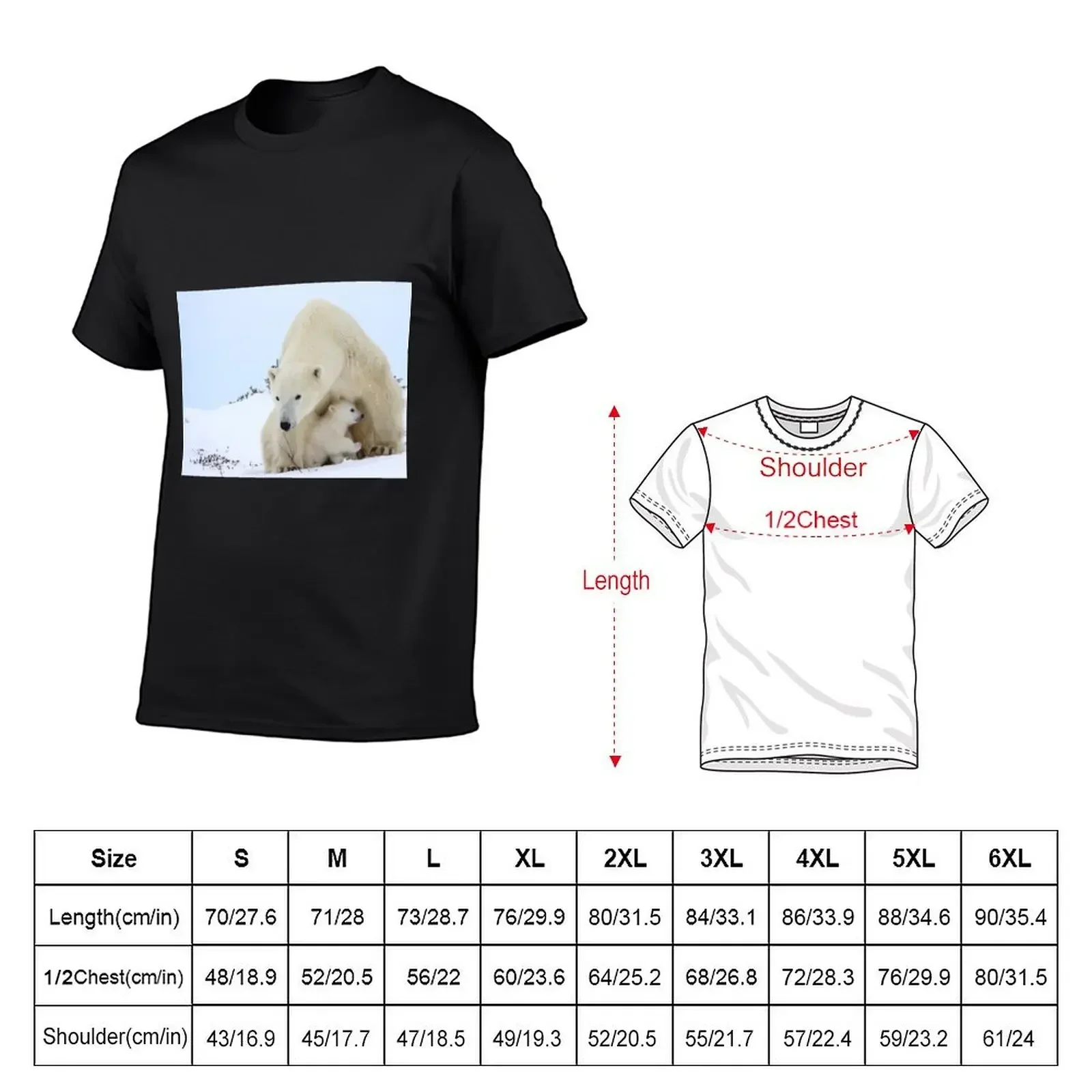 Mother plar bear watching over potential hazards T-Shirt plain anime clothes custom shirt mens t shirts top quality