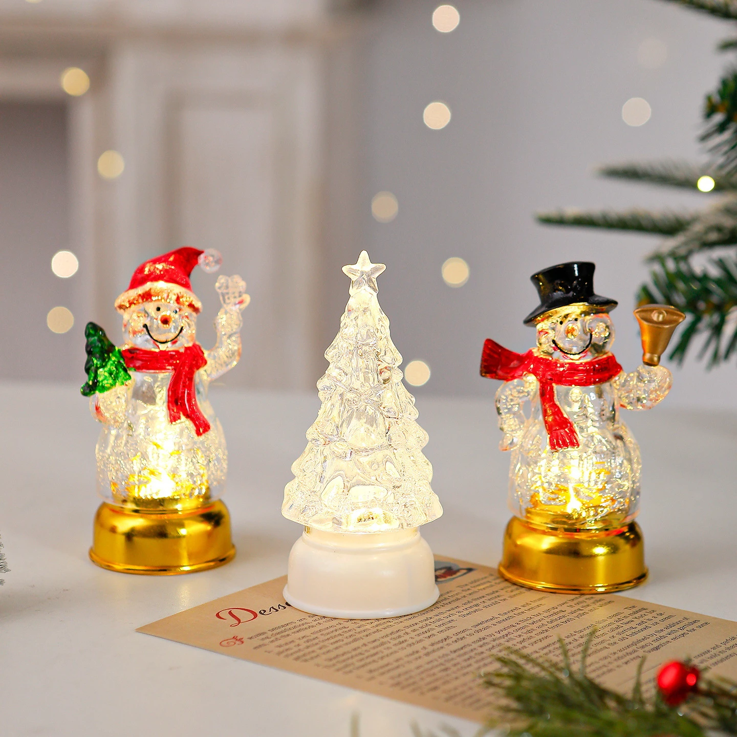 زينة شجرة عيد الميلاد على شكل  - مراجعة Lighting Tree Decor وسعره