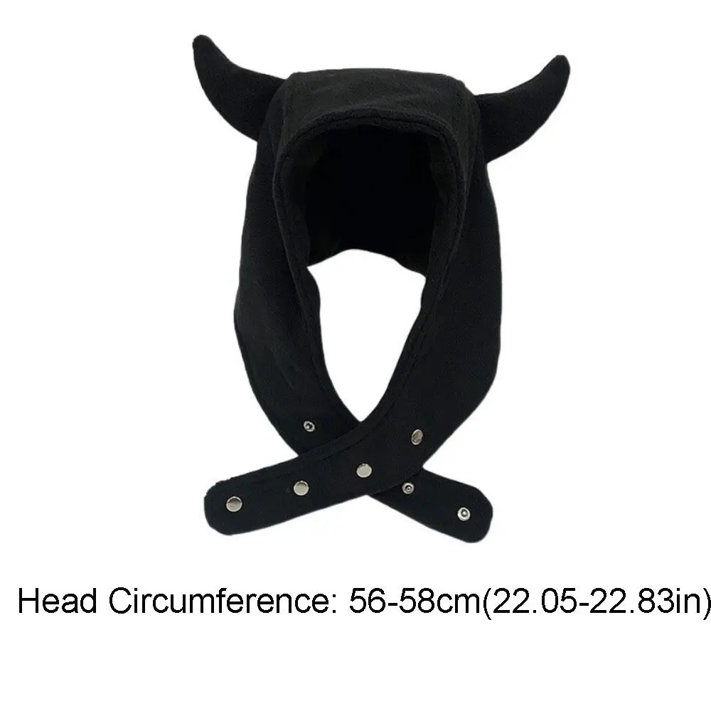 素敵な耳保護悪魔耳帽子無地雷峰キャップイヤーマフキャップ暖かい冬プルオーバーキャップ女性/男性