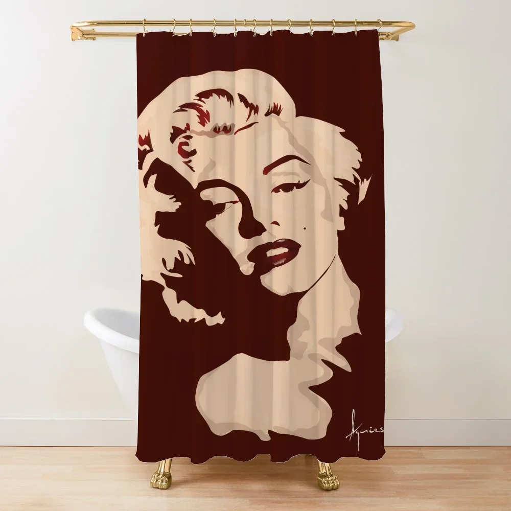 Monroe Shower Curtain Waterproof Fabric Bathroom Curtains Accessories Bath Set the Anti-mold Opaque Washable Products Household