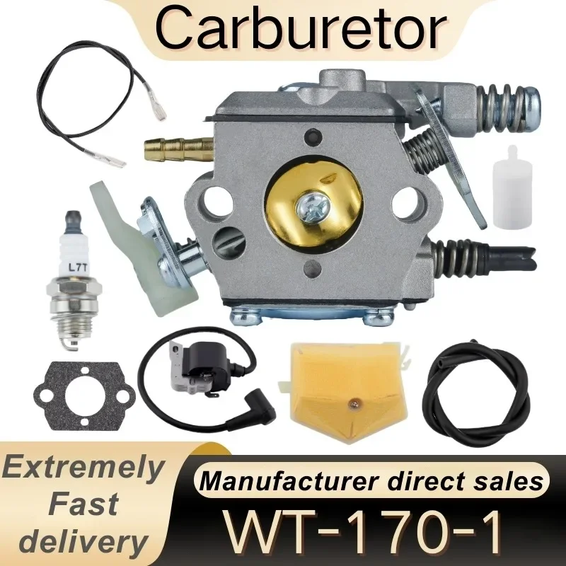 Carburetor for Husqqqvarna 51 55 Chainsaw WT-170-1 WT-170 503281504 with Air Filter Fuel Line Spark Plug Parts Kit Carb Engine