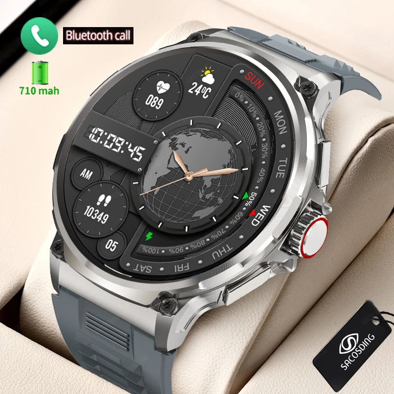 

For Huawei Xiaomi GPS Track 2024 New Smart Watch Men 1.85-Inch Ultra HD AMOLED Screen 710 Mah Battery Bluetooth Call SmartWatch