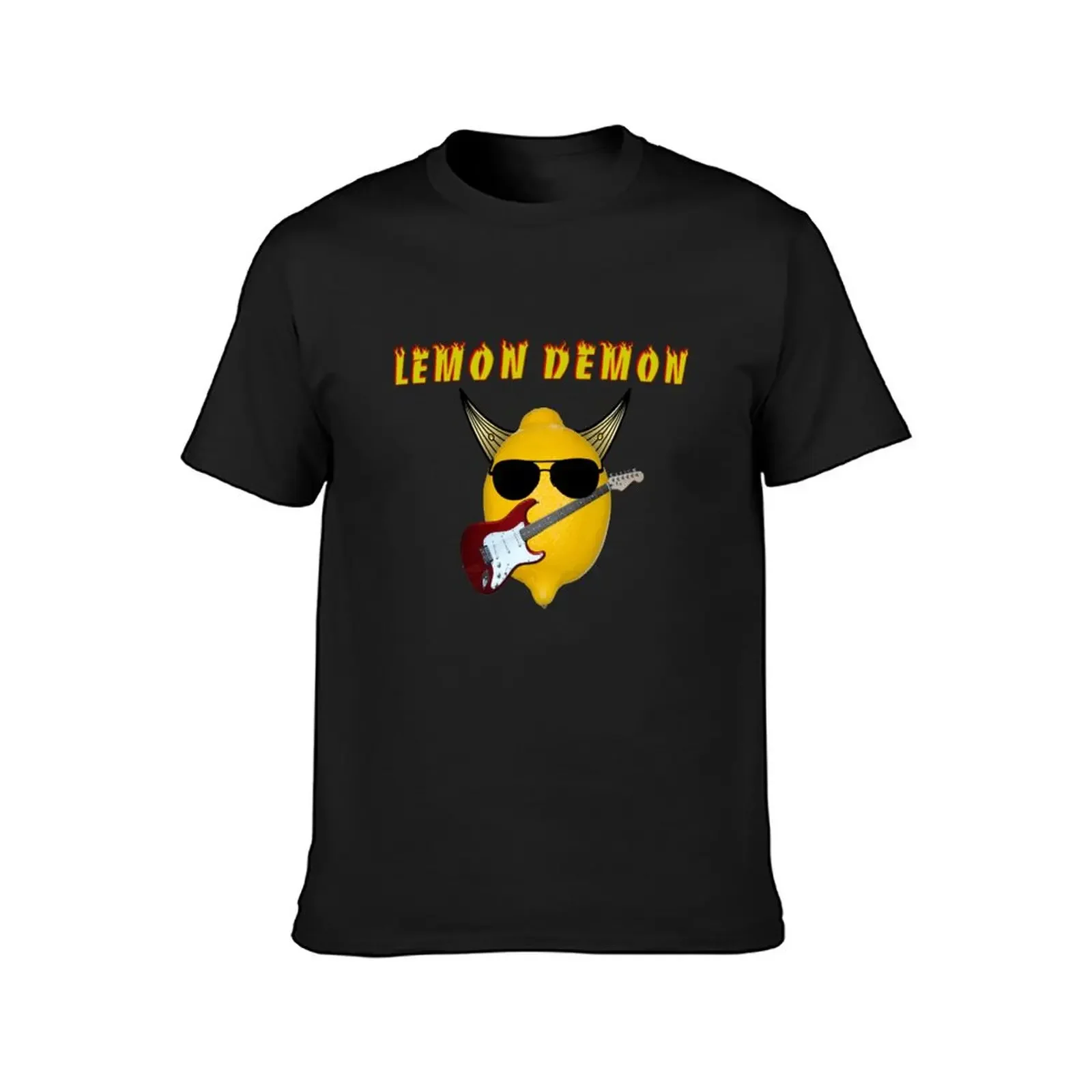 Yellow Lemon Demon - Cool and Quirky Illustration of Lemon with Glasses and Guitar - Perfect for Music and Fruit Lovers T-Shirt