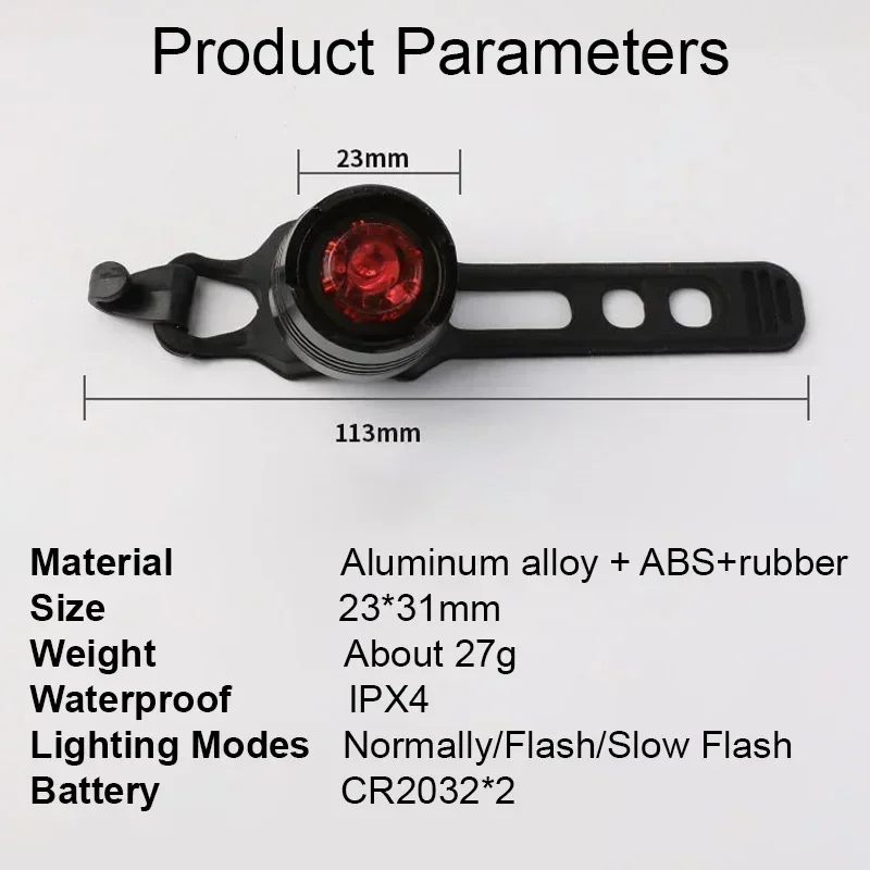 مصابيح تحذير السلامة لركوب الدراجات، خفيفة الوزن، ضوء خلفي للدراجة، سطوع LED، ضوء خلفي للدراجة، مصابيح خلفية MTB، ملحقات ركوب الدراجات #2