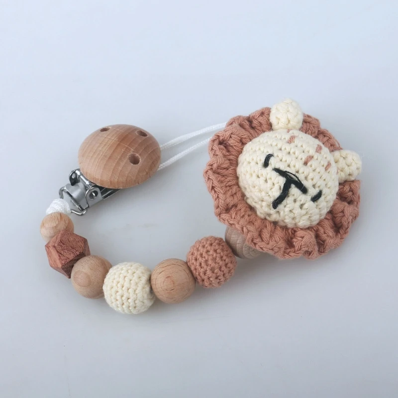 Cartoon Crochet Baby Pacifier Chain Clip Soother Chew Clip Baby Product K5DD