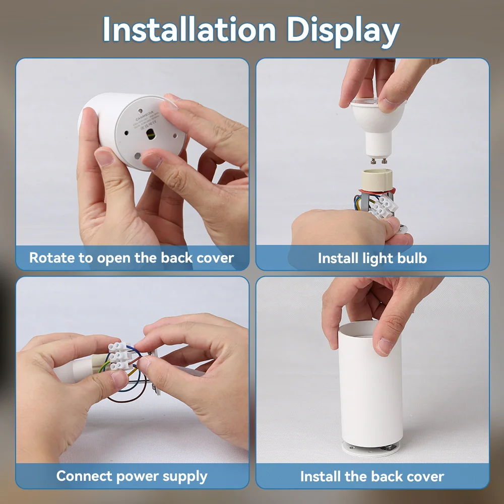 GU10 Downlight With Replacable Bulb AC85-265V Spot Lamp Aluminum Led Ceiling Light Light Fixture  For Bedroom Porch Living Room