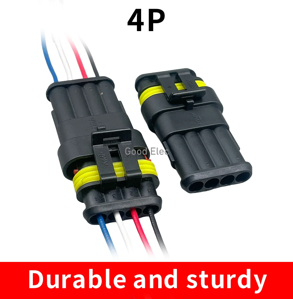 5 sets 4 hole4pin Car waterproof wire connector plug,Super AMP sealing method,wire slot