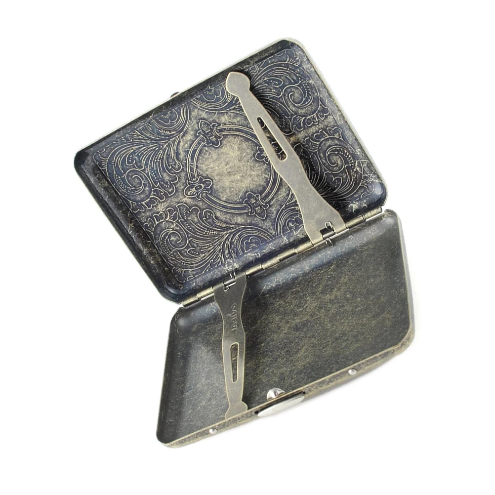 

Cigarette Case Stainless Steel Protective Covers Storage Box Moisture Proof Durable Buckle Design Flipping Lid Suitable All
