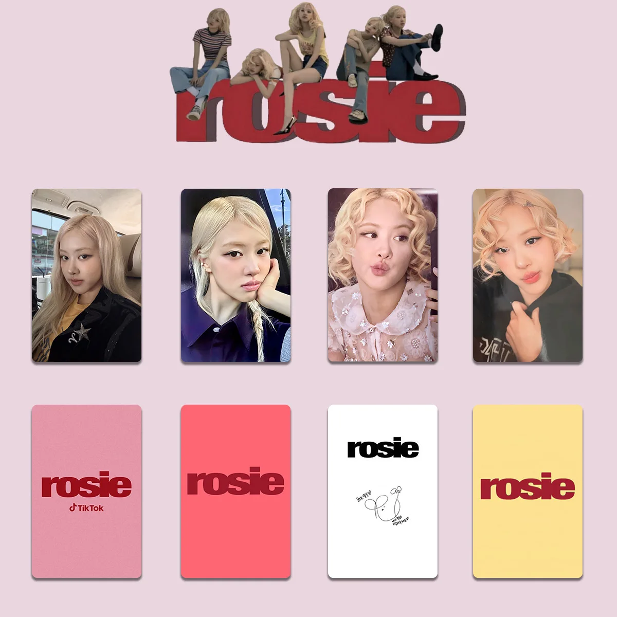 Kpop Idols ROSE Solo Album ROSIE Photocard Double Sides Printing Special Card Korean Style LOMO Card Fans Collection Gift