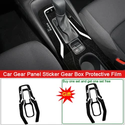 Car Interior Sticker Gear Box Protective Film For Toyota Corolla Cross XG10 2020-2023 Car Gear Panel Sticker Carbon Fiber Black