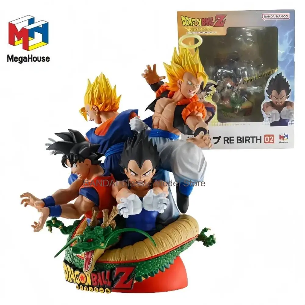 

In Stock Original MegaHouse DRAGON BALL PETITRAMA DX RE BIRTH Son Gokuu SHENRON VEGITO Anime Figure Gift