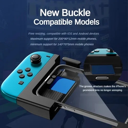 Imagen 2 del producto Soporte de abrazadera para teléfono móvil Joycon IOS16 para cambiar Oled Gampad Grip Clip magnético juego remoto como accesorio de cubierta de vapor