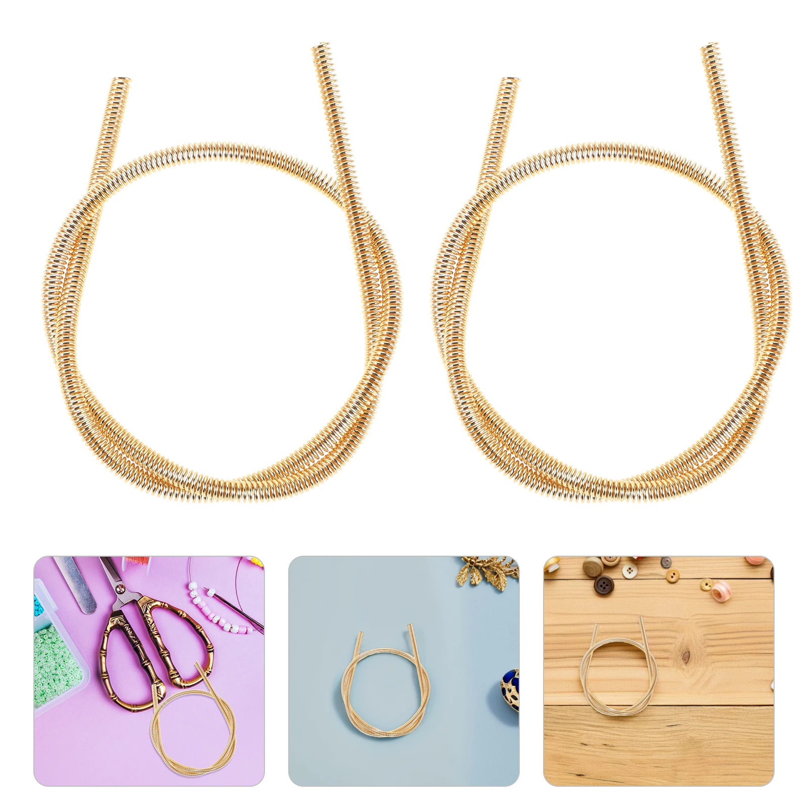 

Metal Jewelry Accessories Embroidery Copper Wire Plated Brass Flexible Coil for Craft Crafting Twist
