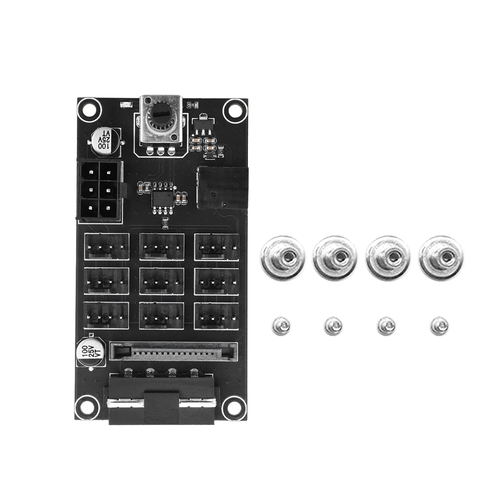 12V 9 Channel High-power Fan Controller Fan Governor Computer Chassis PWM Violent Fan Speed Controller