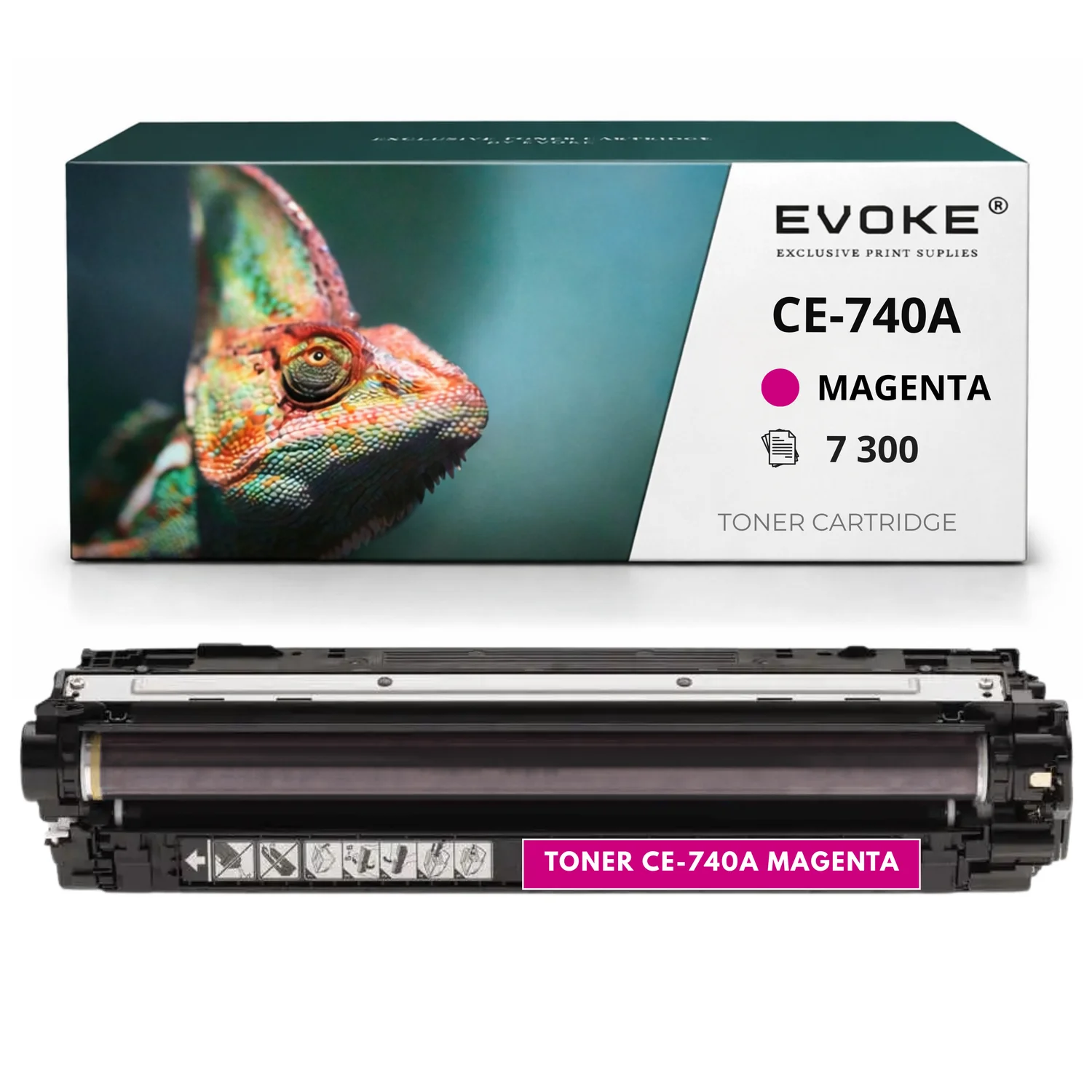 Evoke Compatibele Toner voor Hp Ce740A Ce-740A 40A Magenta 7300 Pagina's Laserjet Cp5225 Cp5225Dn Cp5225N