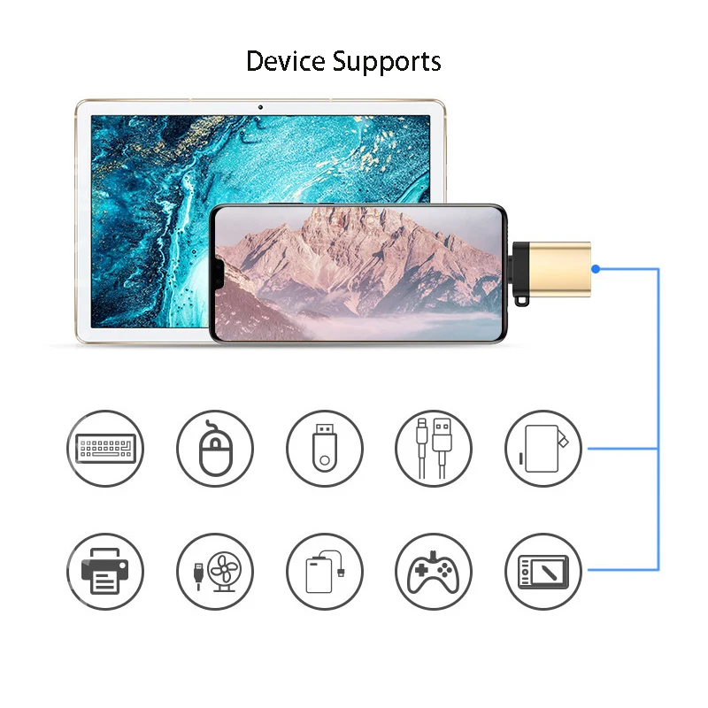 Type C to USB3.0 OTG Converter Laptop Tablet Phone HUB Extend Adapter to Connect Keyboard Mouse Disk Card Reader Cable Player