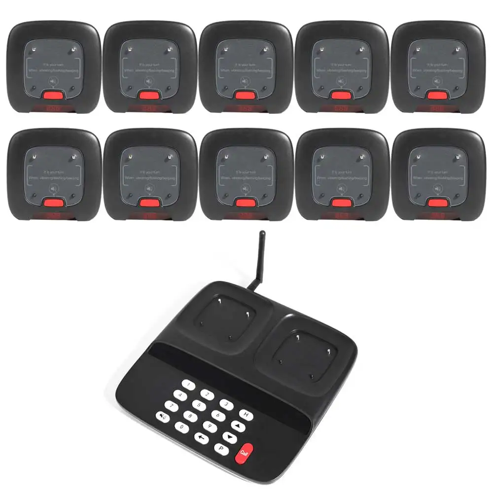 Restaurant Pager Wireless Calling System Big Buzzers Vibrators Paging Device Vibration Bell Cafe Beeper for Coffee Food Truck