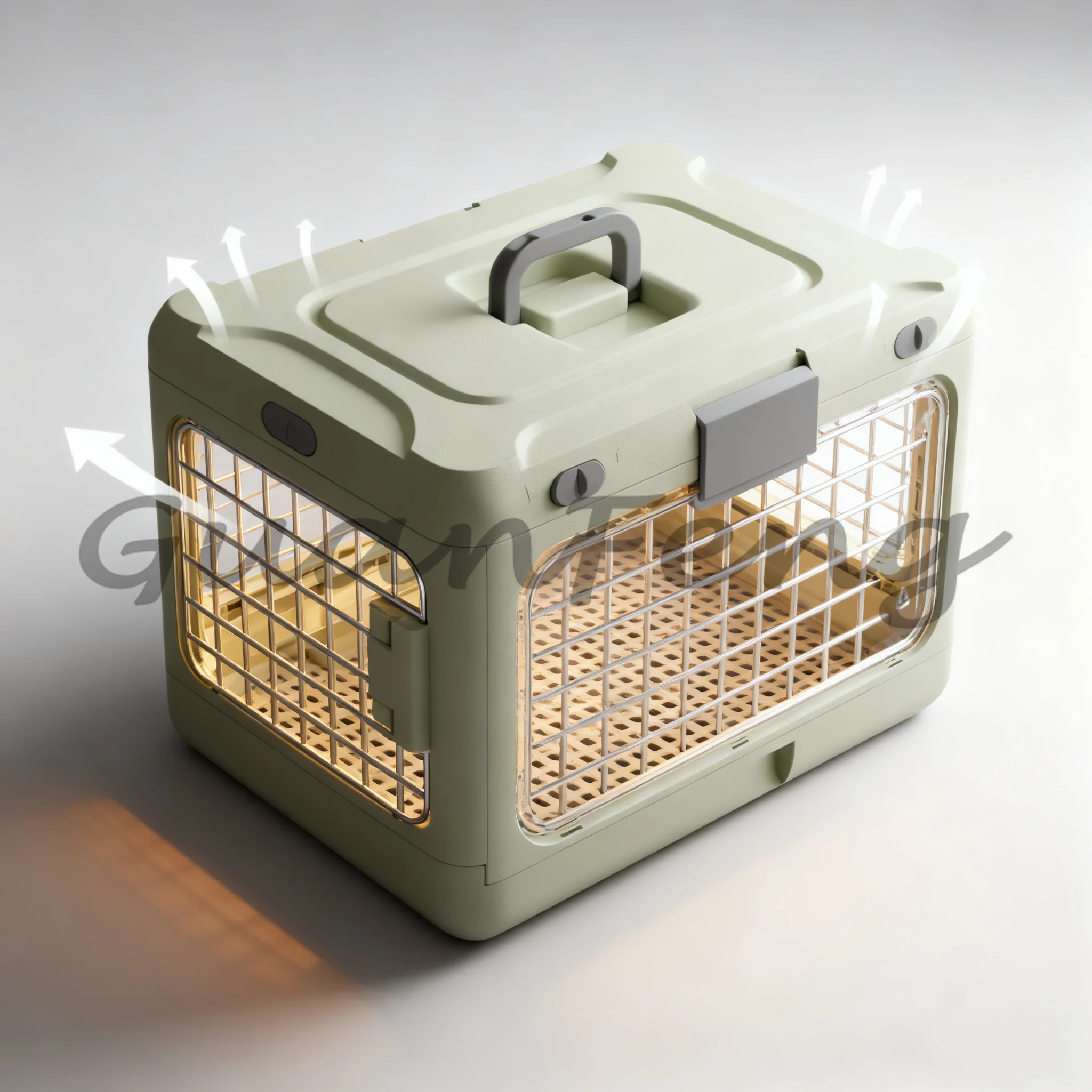 Folding Transparent Pet Carrier Large Capacity Aviation Box Car Mounted Travel Crate for Cat & Dog