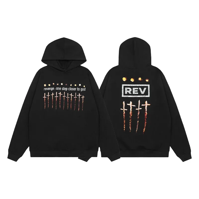 Women Men Hoodie American Revenge Winter Print Pullover Hooded Sweat Shirts Brand Joggers Long Sleeve Fleece Sweatshirt Tops