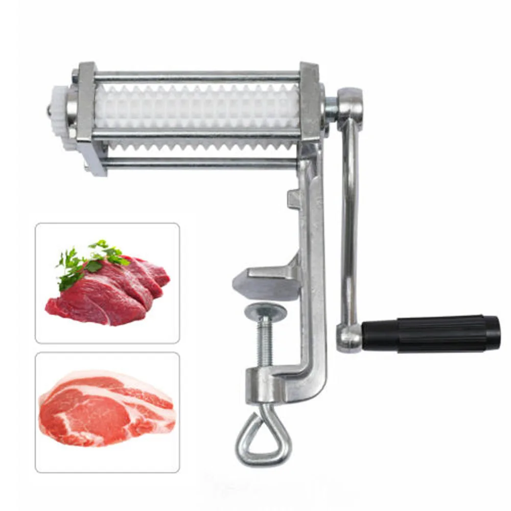 Commercial Meat Tenderizer Cuber Heavy Duty Steak Flatten Kitchen Tool Manual Rolling Meat Poultry Tenderizer Machine