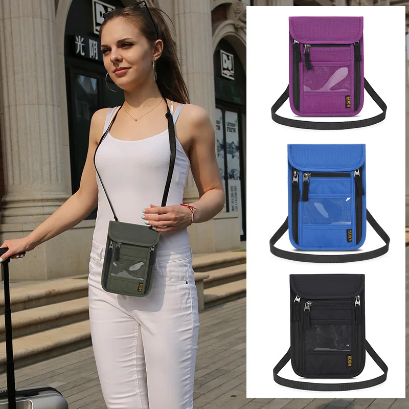 Multifunctional Passport Bag Ticket Holder Portable Overseas Carry-on Bag RFID Document Storage Bag Passport Travel Organizer