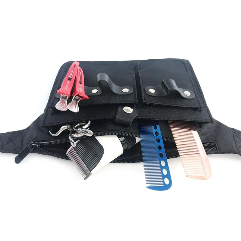 ipiip Forbici da barbiere Borsa per fondina Clip per forbici per capelli Pettine per custodia Cintura in per salone Pa