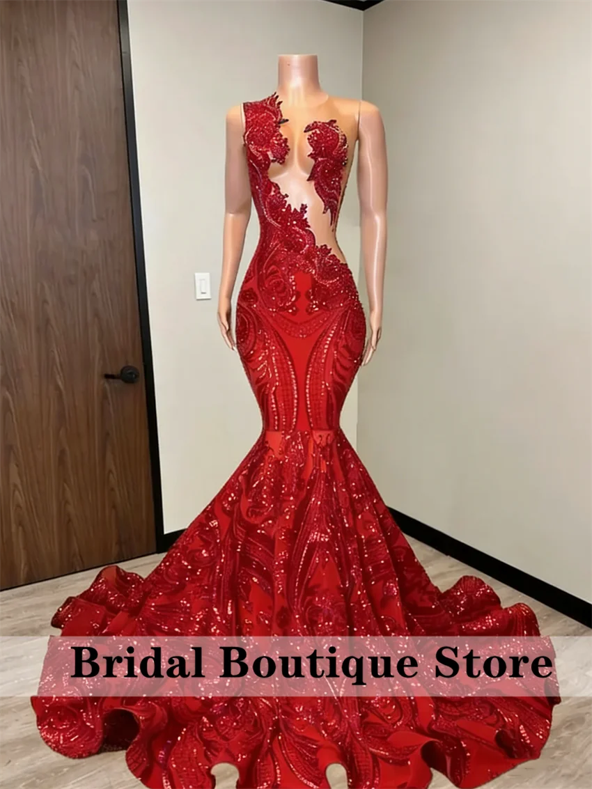 Sparkly Royal Blue Diamonds Mermaid Prom Dress Sequins Gown Bead Crystal Rhinestones Wedding Birthday Party Dress Customized