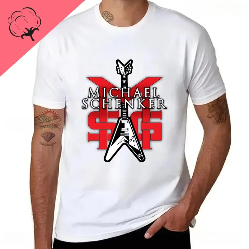 Casual Classic Harajuku Michael Schenker Msg Band Logo Grafik T-Shirts 100 % Baumwolle Unisex Shirt Lose Kurzarm O-Ausschnitt S-6XL