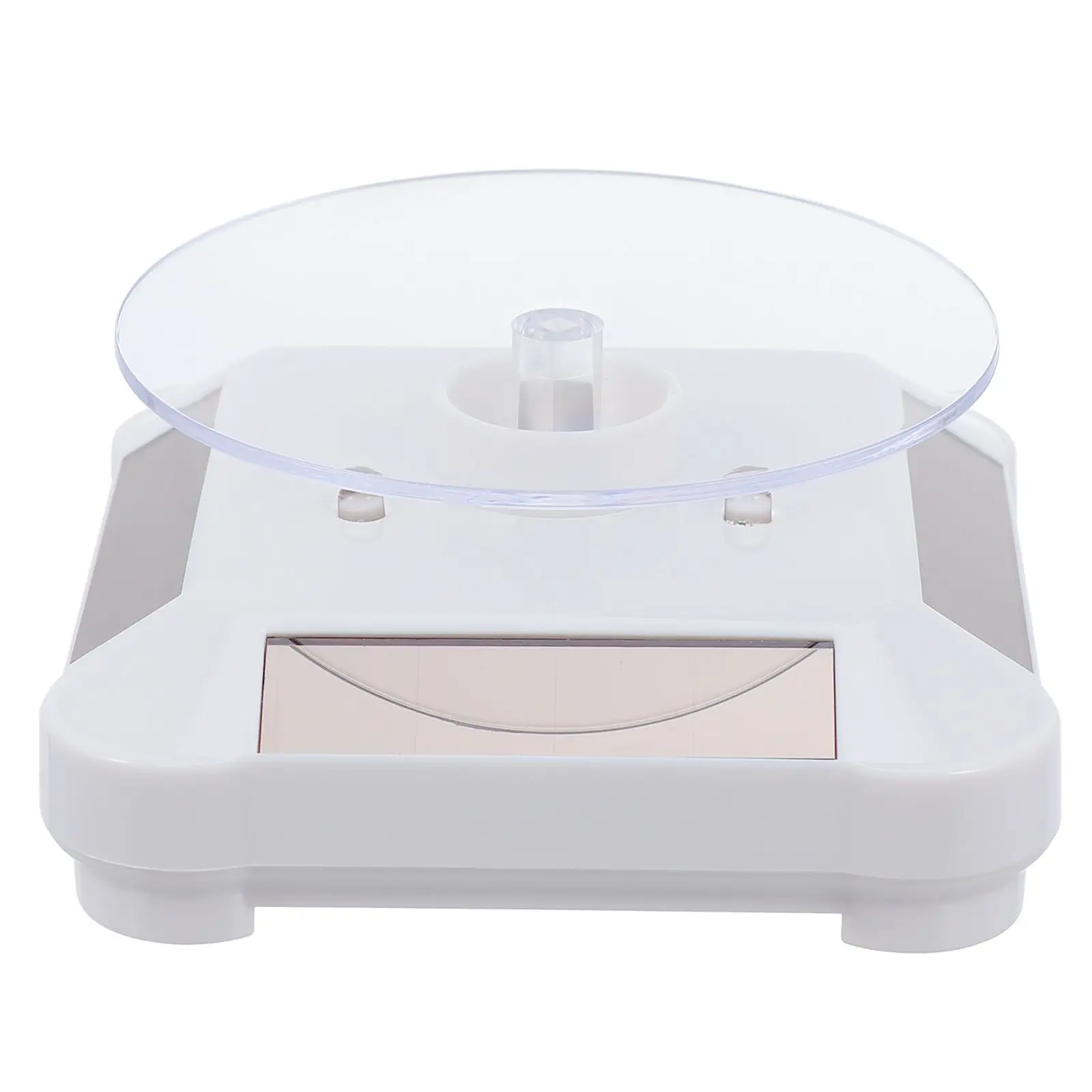 

Plastic 360 Degree Rotating Display St LED Light Solar Panel Automatic Turntable for Jewelry Watch Phone Accessories Retail