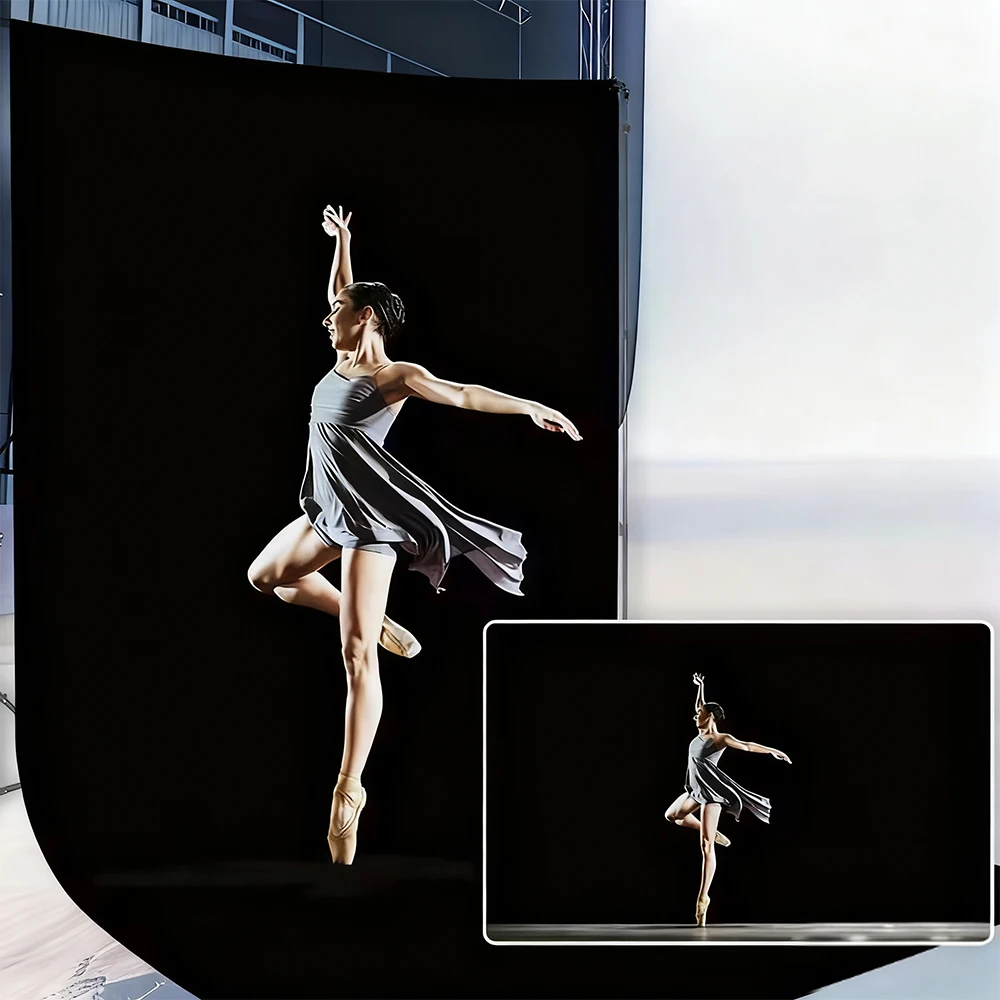 خلفية تصوير بلون خالص أبيض وأسود وأخضر من ألياف البوليستر لتصوير منتجات الصورة ديكور البث المباشر