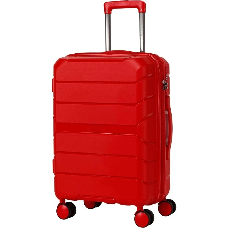 

Расширяемый чемодан с твердой поверхностью и замком TSA с двойными вращающимися колесами на 360 градусов (ручная ручная кладь 20 дюймов, красный)