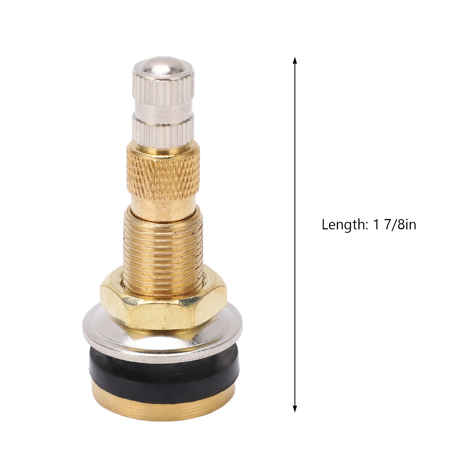 TR618A Air Liquid Tubeless Tire Valve Stem Brass 1 7/8in TR618A for Tractor 0.625in Valve Hole Tubeless Air Liquid Valve