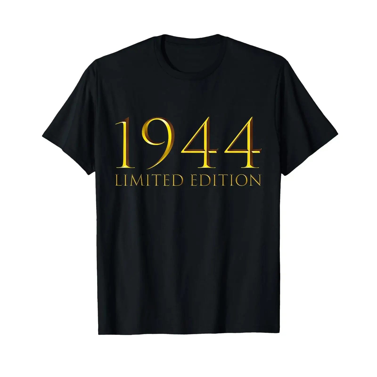 80th Birthday Man Woman 80 Years 1944 Decorative Funny T Shirt black vintage Washed homme Comfortable Breathable Versatile Soft