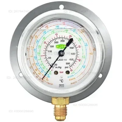 1PCS Axial / radial pressure gauge R22/R134a high and low pressure gauge for refrigeration and air conditioning BB