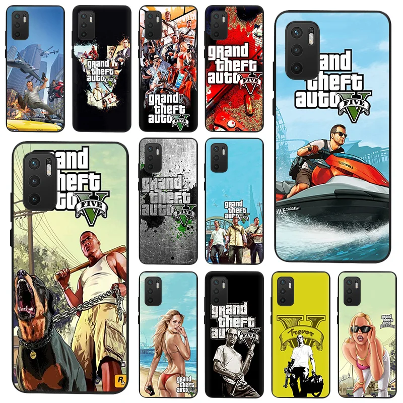 For Redmi Note 11 Pro Plus 5G 10 9 9S 9T 11T 11S 11E Grand Theft Auto GTA Soft Matte Phone Case Xiaomi Redmi 10C 9 8 9A 9C Cover