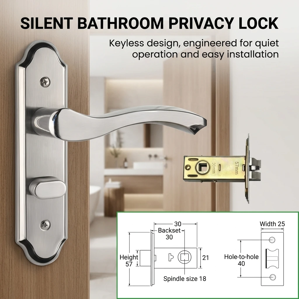 Zamek do drzwi ze stopu alumin – Home Bathroom Hardware recenzja i cena