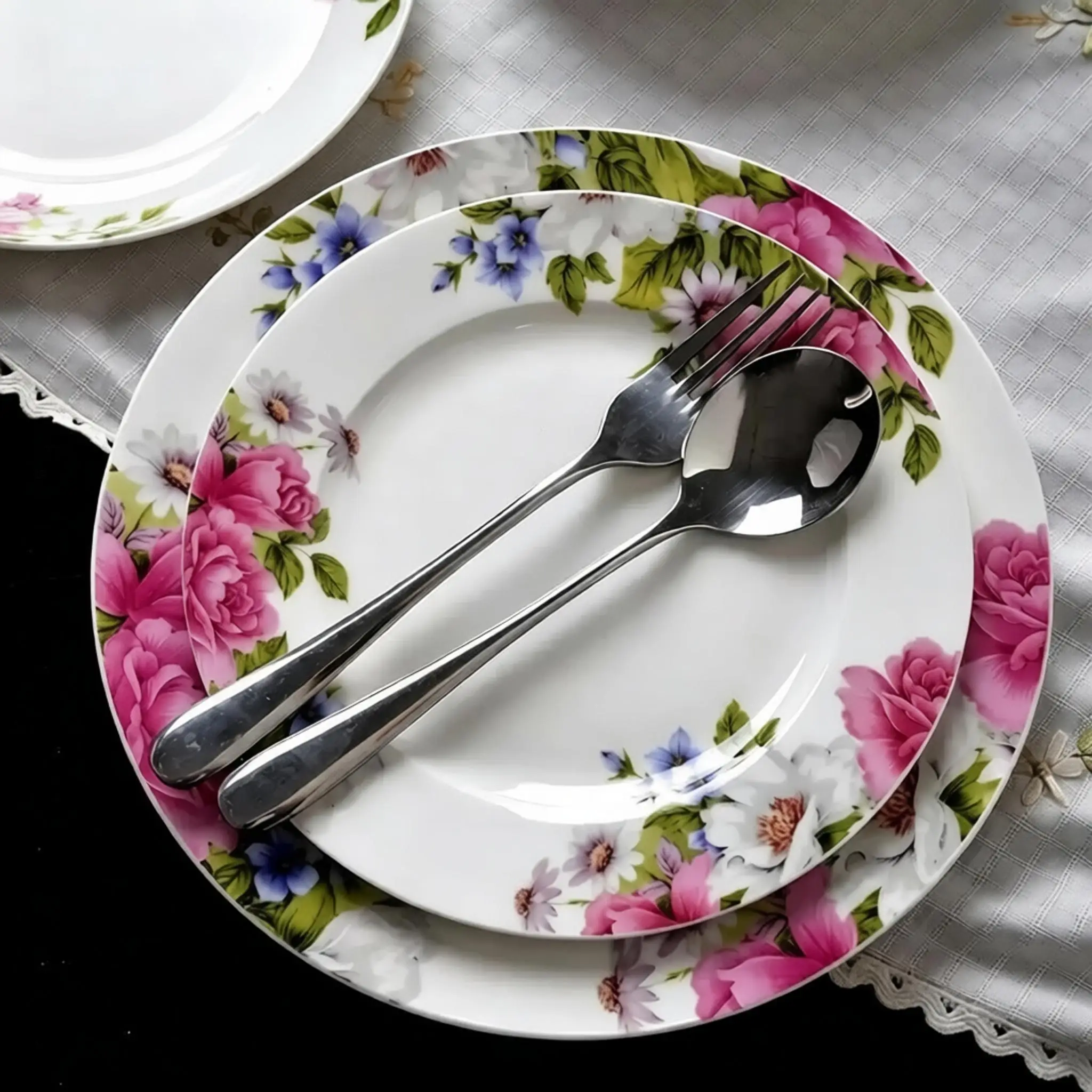8+10 inch, bone china plates dinner sets, poecelain tableware set plate, dinnerware set kitchen plates, kitchenware dish