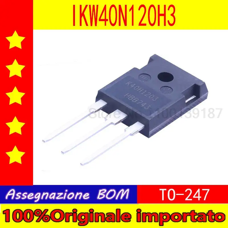 

10pcs/lot K40H1203 IKW40N120H3 TO-3P 40A 1200V IGBT inverter welding power tube