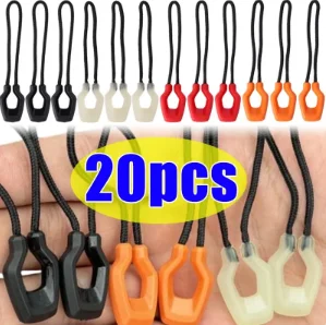 Backpack Zipper Tail Rope Night Glow Zipper Pull Reflective Safety Lanyard for Backpack Outdoor Hiking Camping Easy Attach Rope