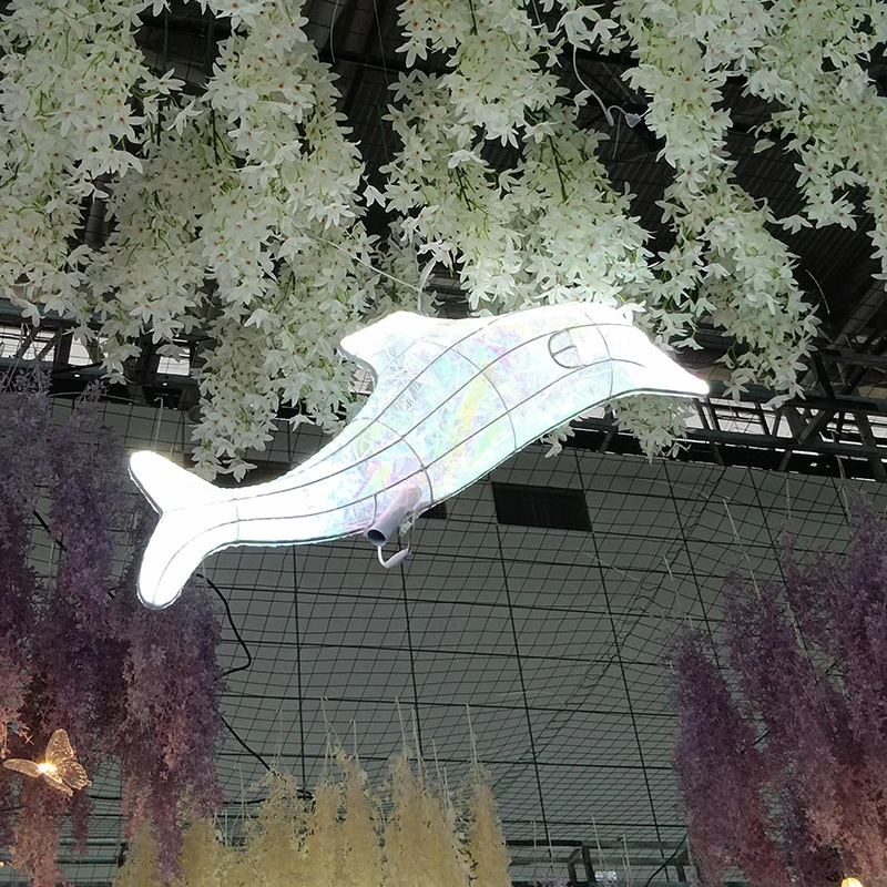 SOFITY Modern Little Dolphin Wedding Lantern Area Props Street Lamp LED Stage lighting Festival Atmosphere Background Decoration